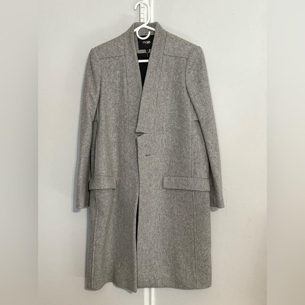 Maje Gray Wool Coat